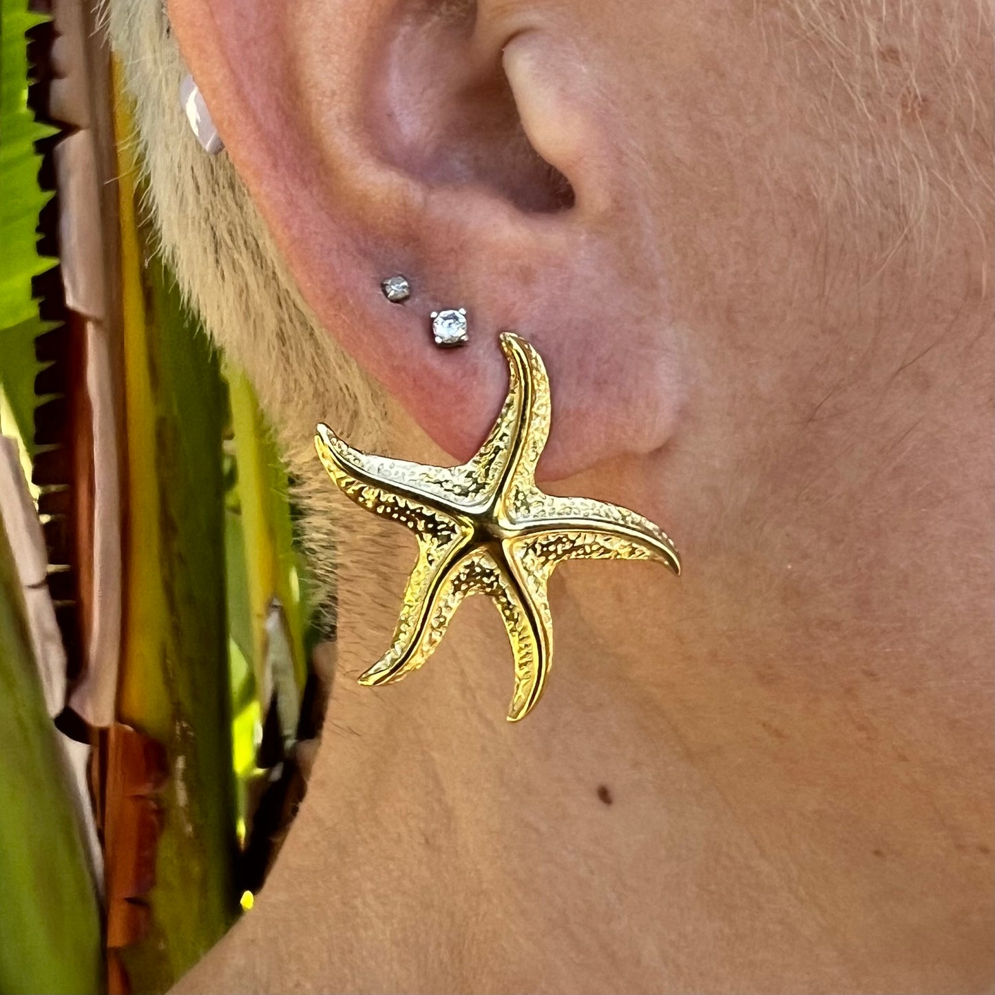 Orecchino stella Marina gold
