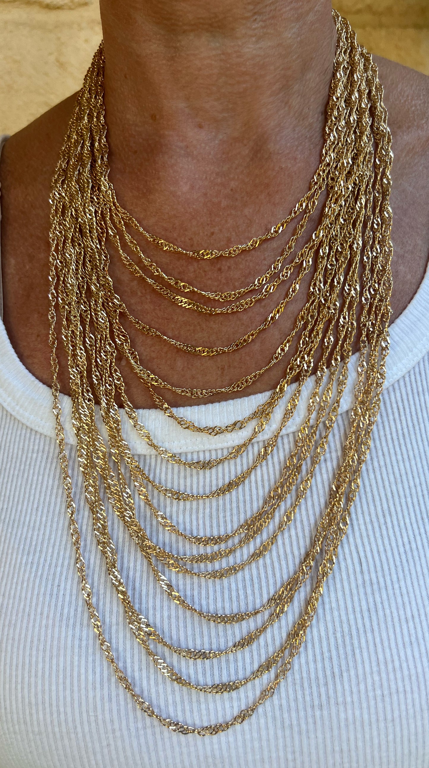 Collana Multi-Filè gold
