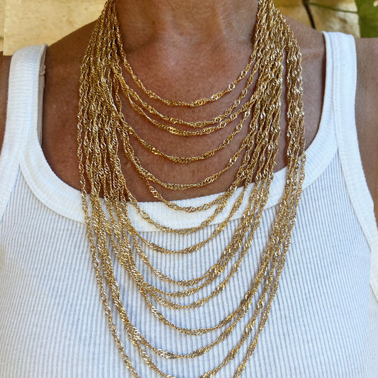 Collana Multi-Filè gold